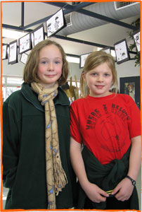 Lily and Sarah in the art room