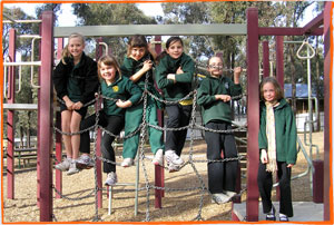 Taylah, Meg, Jasmine, Mackenzie, Olivia Lily on the playground